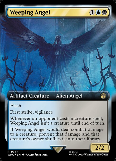 【サージFoil】【拡張アート】【Foil】【EN】嘆きの天使/Weeping Angel [WHO] 金R No.1044