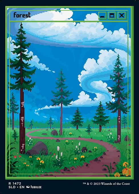 【フルアート】【Foil】【EN】森/Forest [SLD] 無R No.1472