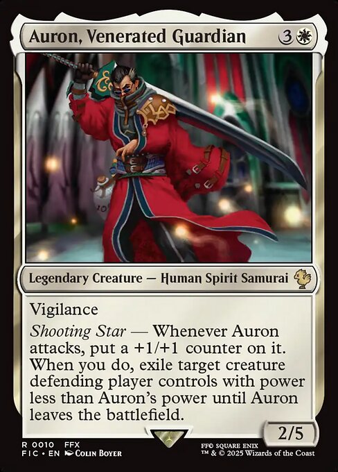 【EN】武伝のガード、アーロン/Auron, Venerated Guardian [FIC] 白R No.10