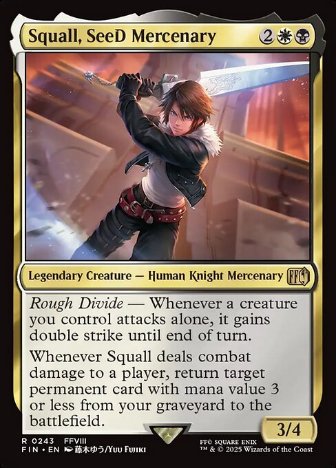 【Foil】【EN】SeeDの傭兵、スコール/Squall, SeeD Mercenary [FIN] 金R No.243