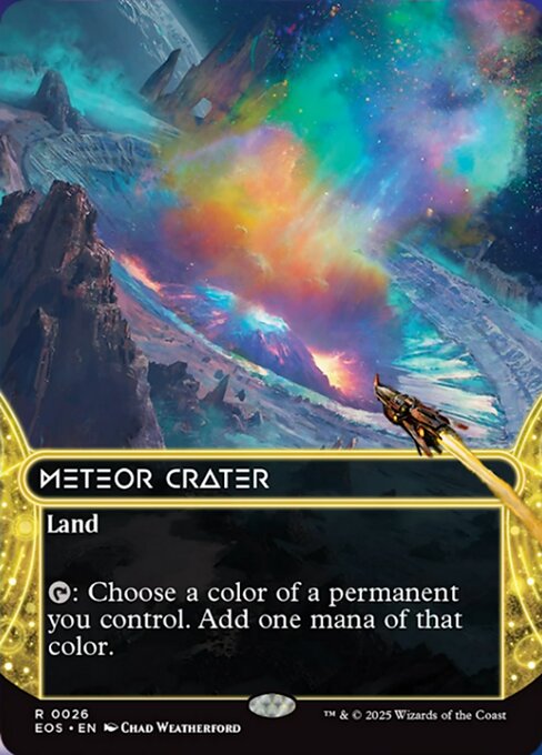 【ボーダレス】【Foil】【EN】隕石のクレーター/Meteor Crater [EOS] 土地R No.26