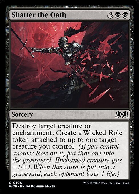 【Foil】【EN】誓い破り/Shatter the Oath [WOE] 黒C No.106