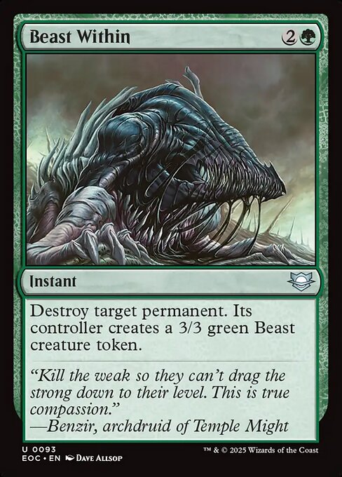 【EN】内にいる獣/Beast Within [EOC] 緑U No.93