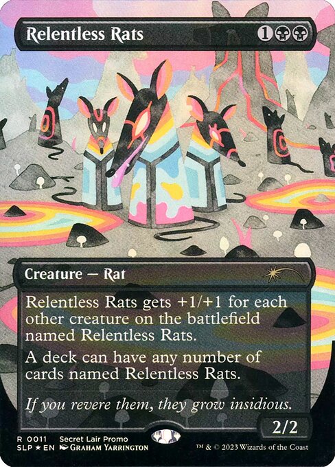 【Foil】【EN】執拗なネズミ/Relentless Rats [SLP] 黒R No.11