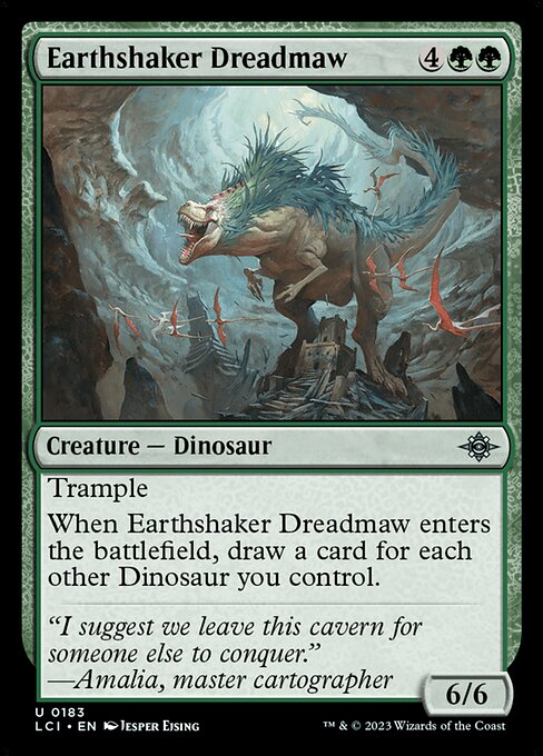 【Foil】【EN】地揺すりの戦慄大口/Earthshaker Dreadmaw [LCI] 緑U No.183