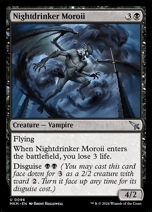 【Foil】【EN】夜呑みモロイ/Nightdrinker Moroii [MKM] 黒U No.96