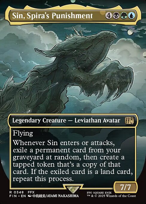 【ボーダレス】【Foil】【EN】スピラの罰、『シン』/Sin, Spira's Punishment [FIN] 金R No.348