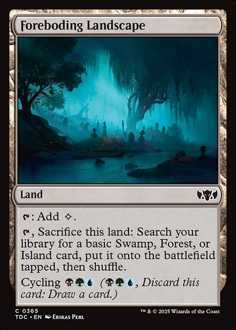 【Foil】【EN】不吉地帯/Foreboding Landscape [TDC] 土地C No.365