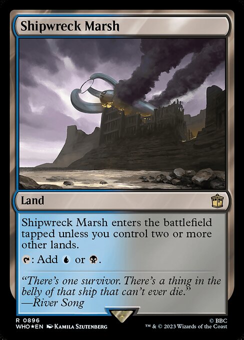 【サージFoil】【Foil】【EN】難破船の湿地/Shipwreck Marsh [WHO] 無R No.896