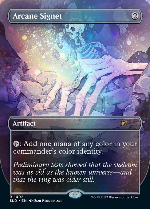 【ボーダレス】【Foil】【EN】秘儀の印鑑/Arcane Signet [SLD] 茶R No.1492★