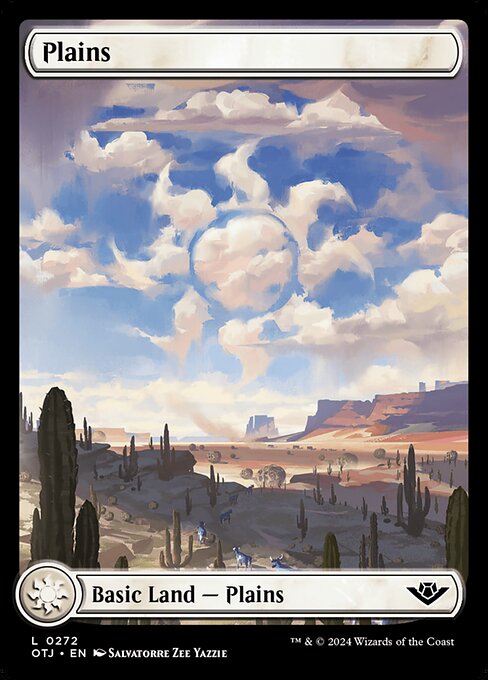 【フルアート】【Foil】【EN】平地/Plains [OTJ] 無C No.272
