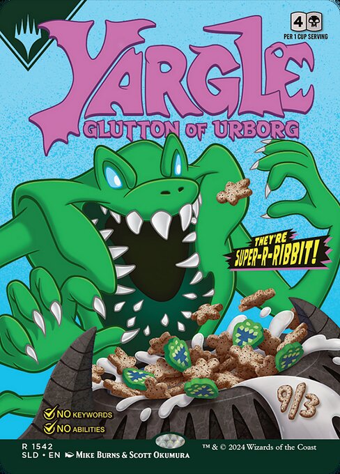 【フルアート】【Foil】【EN】Yargle, Glutton of Urborg // Yargle, Glutton of Urborg [SLD] 白R No.1542