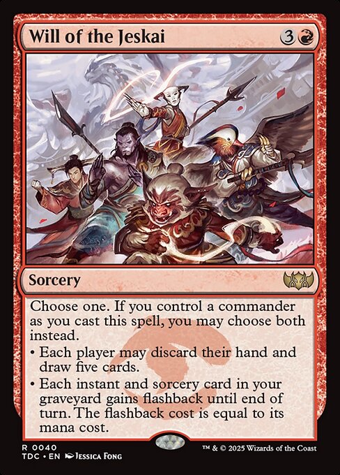 【Foil】【EN】ジェスカイの意志/Will of the Jeskai [TDC] 赤R No.40