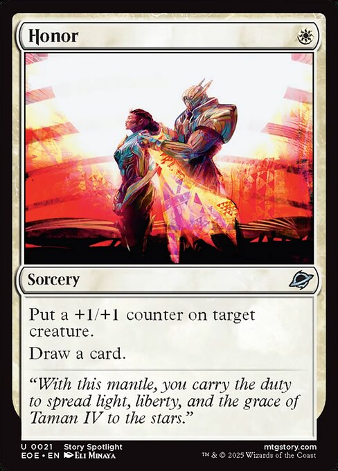 【Foil】【EN】栄誉/Honor [EOE] 白U No.21