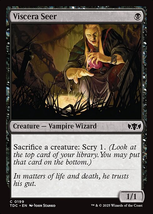 【Foil】【EN】臓物の予見者/Viscera Seer [TDC] 黒C No.199