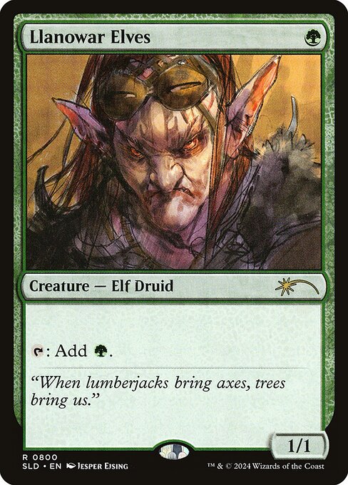 【Foil】【EN】ラノワールのエルフ/Llanowar Elves [SLD] 緑R No.800