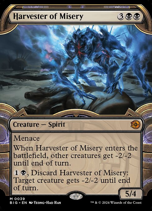 【ボーダレス】【Foil】【EN】苦難の収穫者/Harvester of Misery [BIG] 黒M No.39