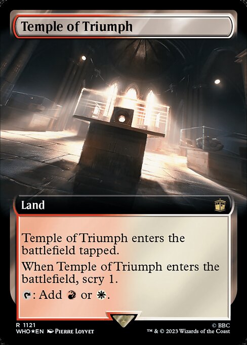 【サージFoil】【拡張アート】【Foil】【EN】凱旋の神殿/Temple of Triumph [WHO] 無R No.1121