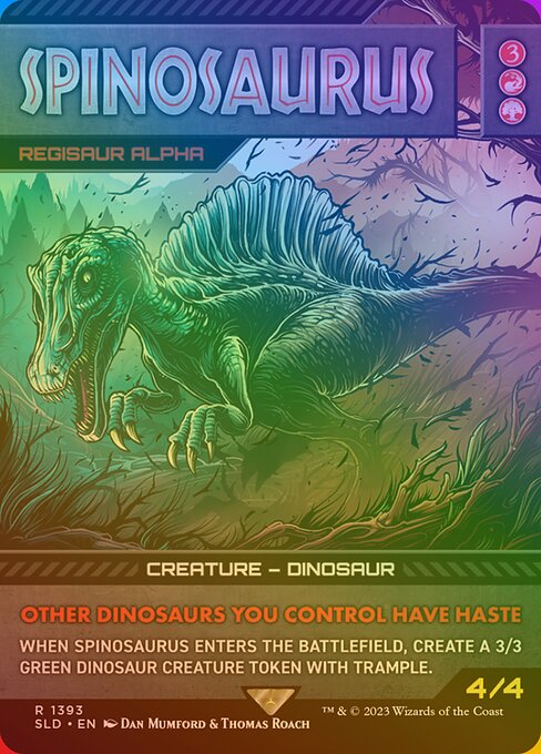 【ボーダレス】【Foil】【EN】レギサウルスの頭目/Regisaur Alpha [SLD] 金R No.1393★