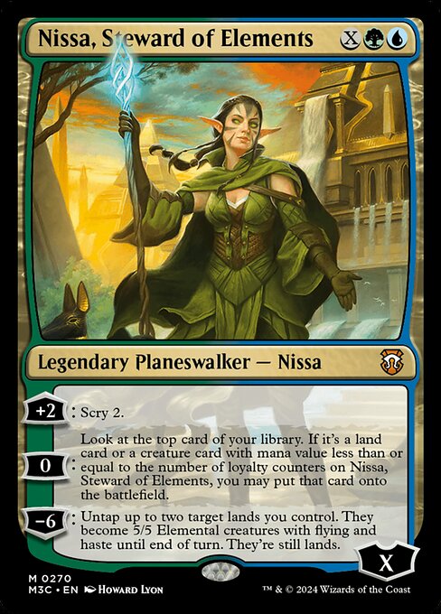 【EN】自然に仕える者、ニッサ/Nissa, Steward of Elements [M3C] 金M No.270