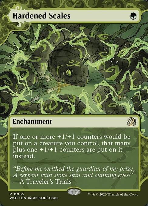 【Foil】【EN】硬化した鱗/Hardened Scales [WOT] 緑R No.55