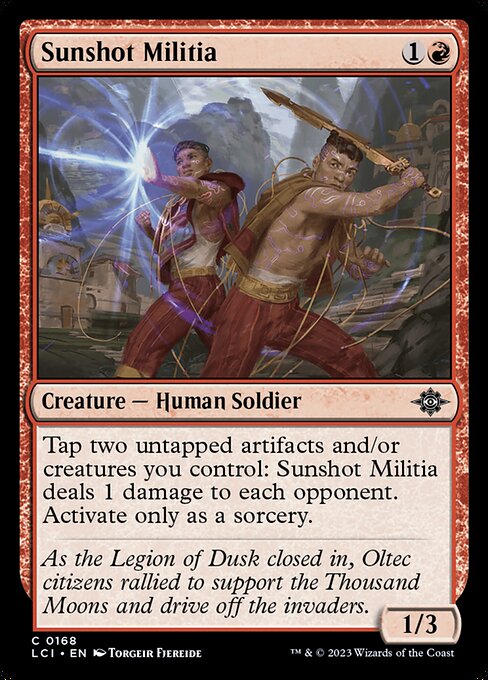 【Foil】【EN】太陽撃ちの民兵/Sunshot Militia [LCI] 赤C No.168