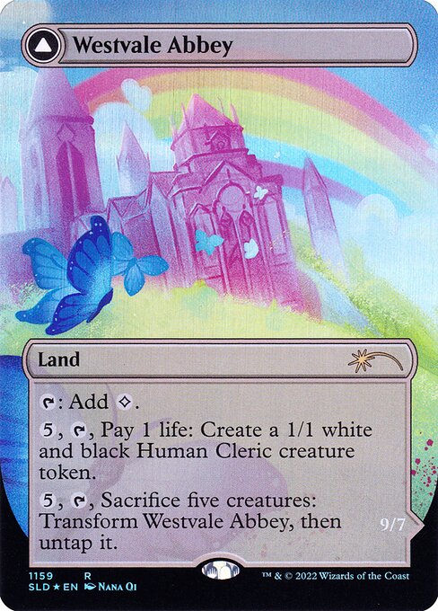 【ボーダレス】【Foil】【EN】Westvale Abbey // Ormendahl, Profane Prince [SLD] 白R No.1159