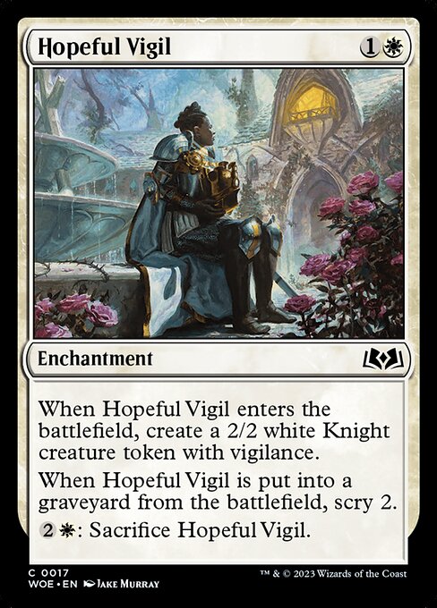 【Foil】【EN】希望ある祈祷/Hopeful Vigil [WOE] 白C No.17