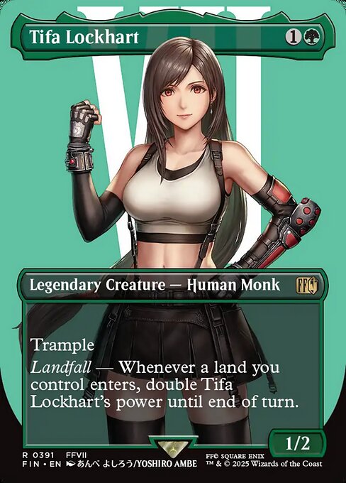 【ボーダレス】【Foil】【EN】ティファ・ロックハート/Tifa Lockhart [FIN] 緑R No.391