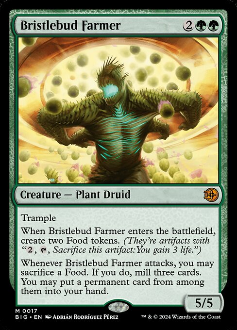 【Foil】【EN】逆棘芽の農家/Bristlebud Farmer [BIG] 緑M No.17