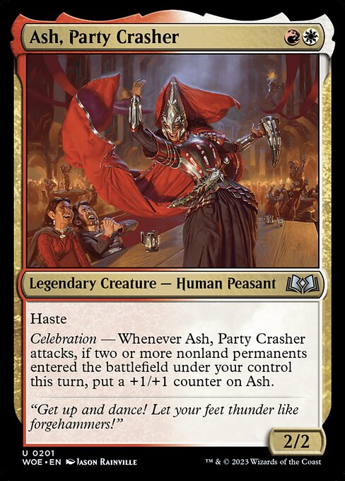 【Foil】【EN】パーティー破り、アッシュ/Ash, Party Crasher [WOE] 金U No.201