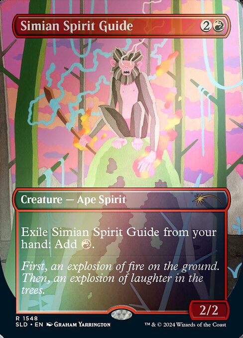 【ボーダレス】【Foil】【EN】猿人の指導霊/Simian Spirit Guide [SLD] 赤R No.1548★