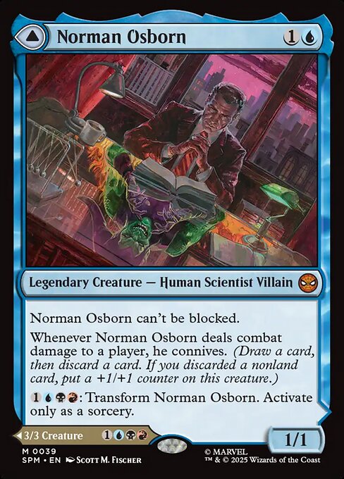 【Foil】【EN】ノーマン・オズボーン // グリーンゴブリン/Norman Osborn // Green Goblin [SPM] 青M No.39