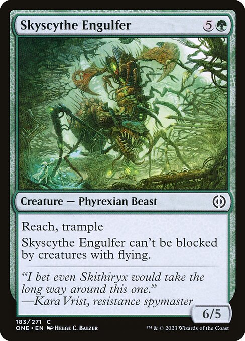 【Foil】【EN】空鎌の飲み込むもの/Skyscythe Engulfer [ONE] 緑C No.183