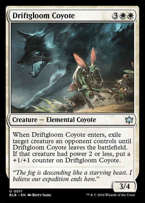 【Foil】【EN】漂い影のコヨーテ/Driftgloom Coyote [BLB] 白U No.11