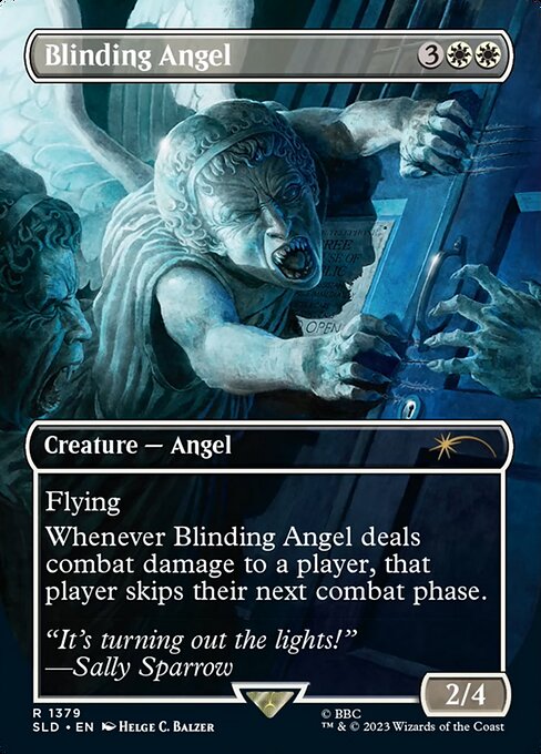 【ボーダレス】【Foil】【EN】まばゆい天使/Blinding Angel [SLD] 白R No.1379