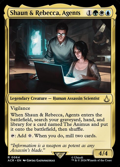 【Foil】【EN】団員、ショーンとレベッカ/Shaun & Rebecca, Agents [ACR] 金R No.64