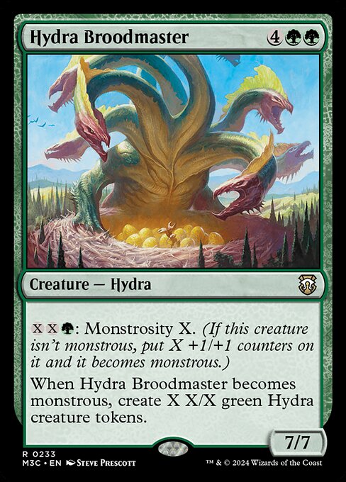 【リップルFoil】【EN】ハイドラの繁殖主/Hydra Broodmaster [M3C] 緑R No.233