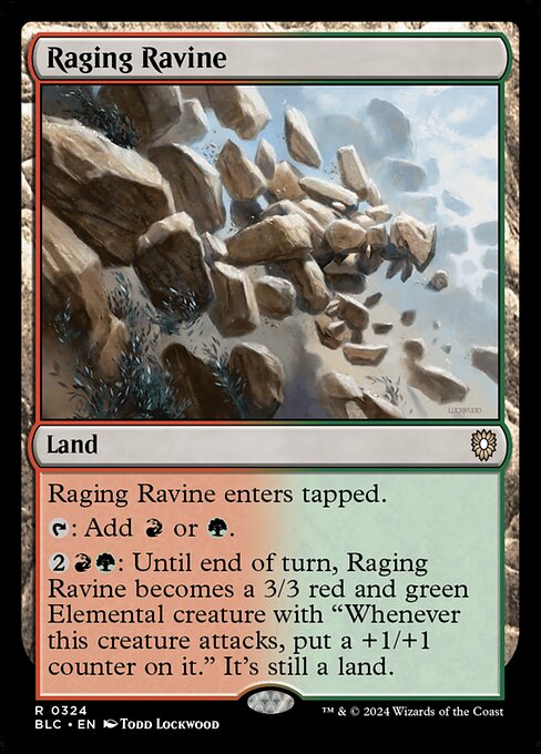 【EN】怒り狂う山峡/Raging Ravine [BLC] 土地R No.324