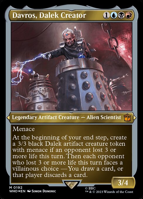 【エッチングFoil】【Foil】【EN】ダーレクの創造主、ダヴロス/Davros, Dalek Creator [WHO] 金M No.192