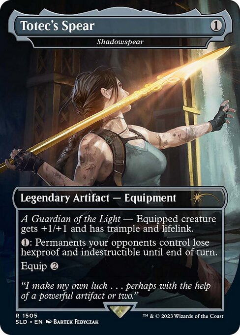 【ボーダレス】【Foil】【EN】影槍/Shadowspear [SLD] 茶R No.1505