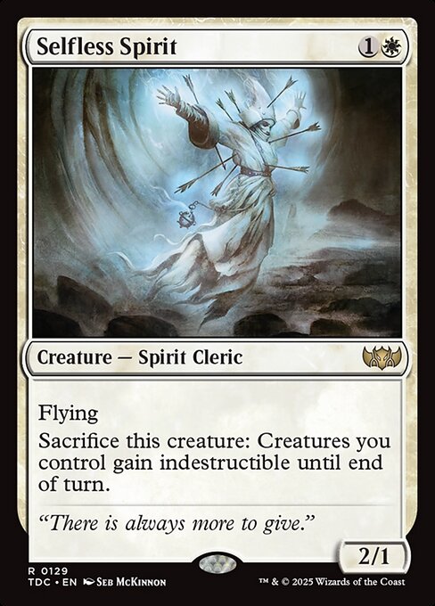 【Foil】【EN】無私の霊魂/Selfless Spirit [TDC] 白R No.129