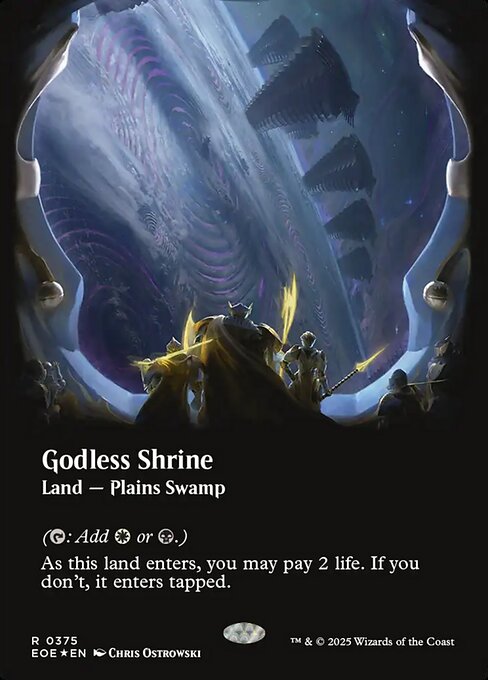 【ボーダレス】【ギャラクシーFoil】【EN】神無き祭殿/Godless Shrine [EOE] 土地R No.375