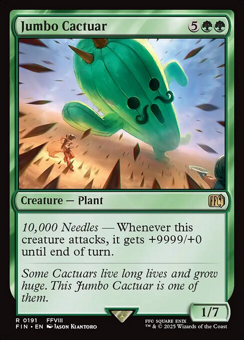 【Foil】【EN】ジャボテンダー/Jumbo Cactuar [FIN] 緑R No.191
