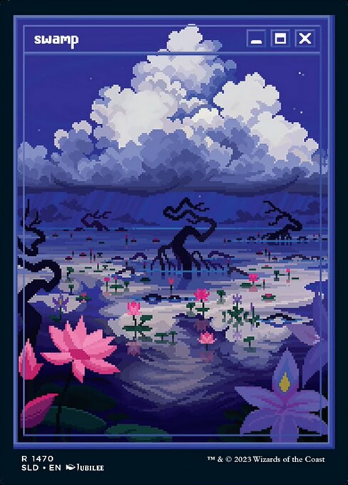 【フルアート】【Foil】【EN】沼/Swamp [SLD] 無R No.1470