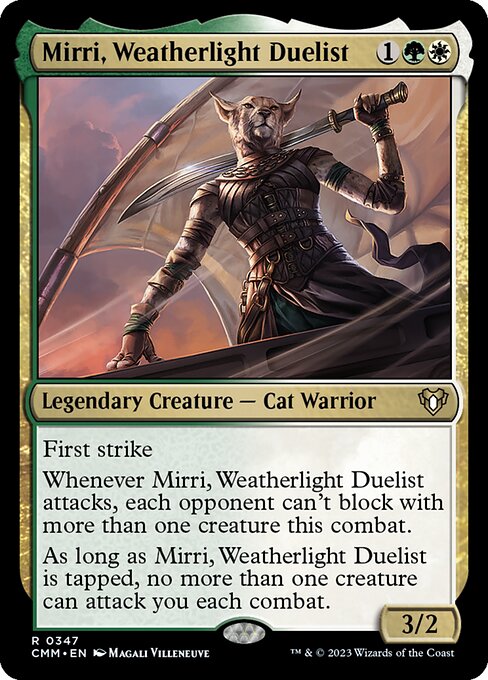 【Foil】【EN】ウェザーライトの決闘者、ミリー/Mirri, Weatherlight Duelist [CMM] 金R No.347