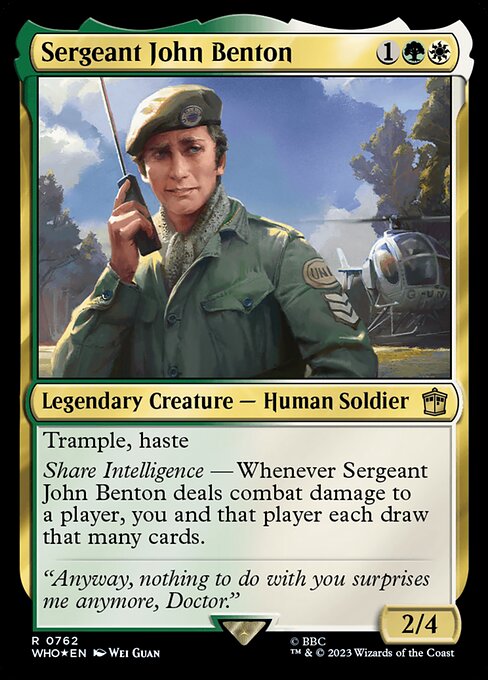 【サージFoil】【Foil】【EN】ジョン・ベントン伍長/Sergeant John Benton [WHO] 金R No.762