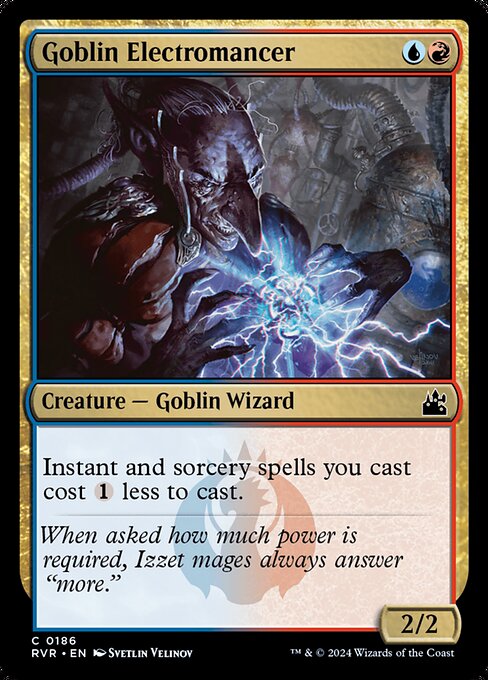 【Foil】【EN】ゴブリンの電術師/Goblin Electromancer [RVR] 金C No.186
