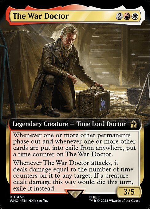 【拡張アート】【Foil】【EN】ウォードクター/The War Doctor [WHO] 金R No.452