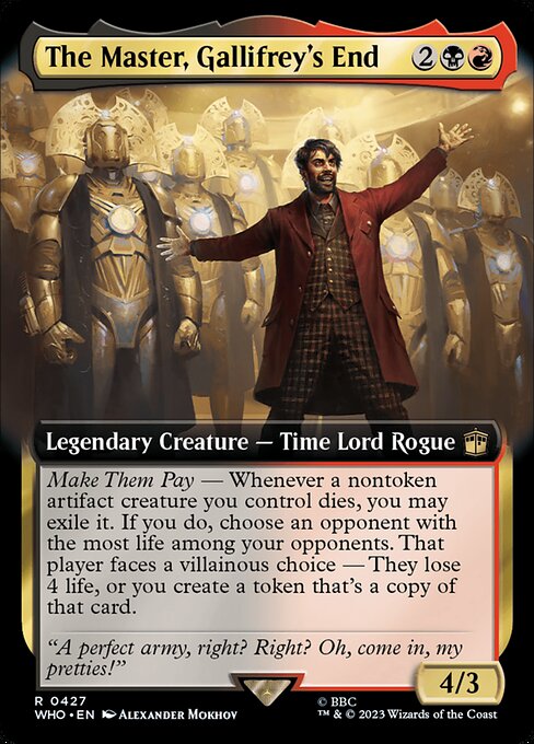 【拡張アート】【Foil】【EN】ギャリフレイの終焉、マスター/The Master, Gallifrey's End [WHO] 金R No.427